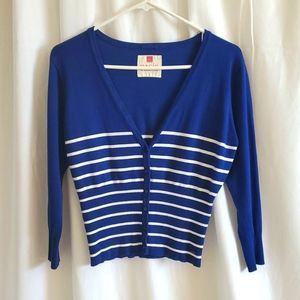 White and Blue Cardigan